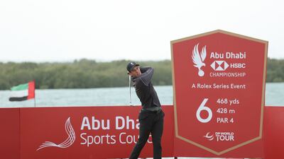 Amateur Josh Hill of England tees off on the 6th hole during Day Two of the Abu Dhabi HSBC Championship at Yas Links Golf Course. Getty Images