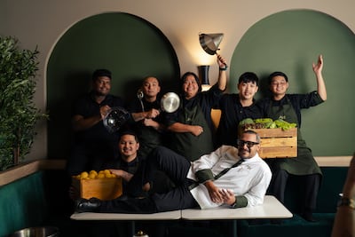 Jaww Spot chef and restaurateur Steve Delpino with his team. Photo: Vitalii Honiukov