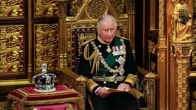 The then Prince Charles, now king, during the State Opening of Parliament at Westminster. Getty