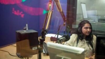 Morning show producer and news presenter Maliha Mumtaz took up the job as Radio Mirchi's news reader five months ago. Silvia Razgova / The National