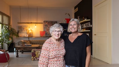 Heidi Walraven, right, with her mother, at her home in Dubai's Garden View Villas. All photos: Antonie Robertson / The National