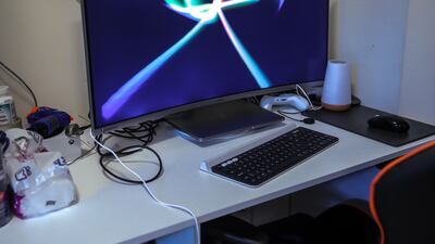 The study table in the children's room