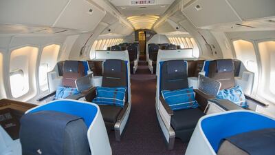 KLM flights from Abu Dhabi International and Dubai International have the new seats. Courtesy KLM