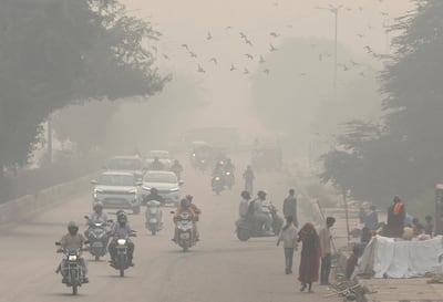 Morning smog in New Delhi, India, on Wednesday. Reuters