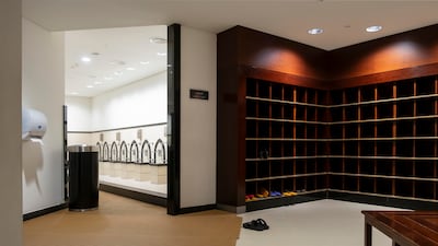 The Mall of the Emirates prayer room also has ventilated shoe racks. Antonie Robertson / The National
