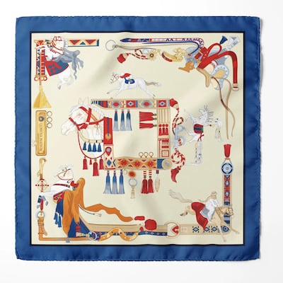 Silk pocket square by Lumena Maison