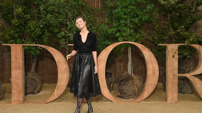 Karlie Kloss attends the Christian Dior Womenswear show as part of Paris Fashion Week on September 24, 2019. Getty Images