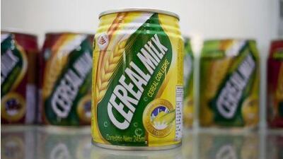 Cereal Milk, made in Singapore, is made from cereal and comes in sweetcorn, strawberry, banana and chocolate flavours. Razan Alzayani / The National