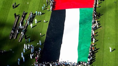 The UAE has broken yet another Guinness World Record for forming the country’s biggest flag out of pencils at the Emirates Palace Abu Dhabi square on the occasion of its 43rd National Day. Courtesy Security Media