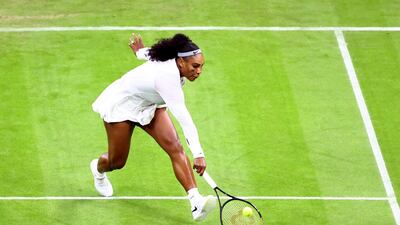 Serena Williams in action during her first round match against France's Harmony Tan. Reuters