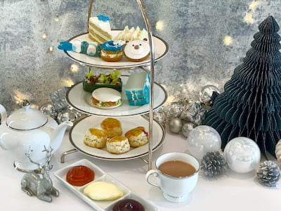 The North Pole aftternoon tea at Shangri La’s Hotel Abu Dhabi’s Lobby Lounge. Courtesy Lobby Lounge