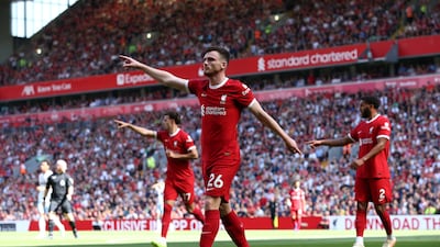 Andrew Robertson 7: Effectively becomes left of a back three when Alexander-Arnold pushes forwards which can leave defence short down left, although Villa failed to take any advantage of that here. His corner led to Salah’s goal. EPA