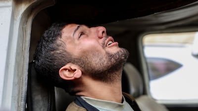 A Palestinian man cries as bodies of victims of an Israeli strike in Gaza City's Daraj neighbourhood are brought to a hospital yesterday. The continuing brutalisation of the Palestinian people highlights a lack of diplomatic skill and effort to stem the suffering. AFP