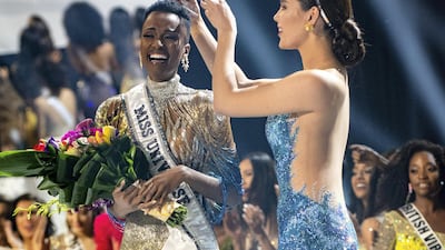 Zozibini Tunzi, Miss Universe South Africa 2019, is crowned Miss Universe on Sunday, December 8, 2019 at the Tyler Perry Studios in Atlanta, USA. Miss Universe