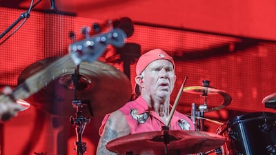 Chad Smith of the Red Hot Chilli Peppers at The Arena, Yas Island.
