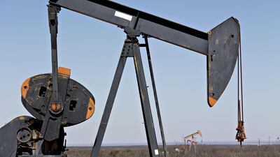 Shale oil well in the Permian Basin near Crane, Texas. Shale production has gone down sharply as demand for oil plunges. Bloomberg