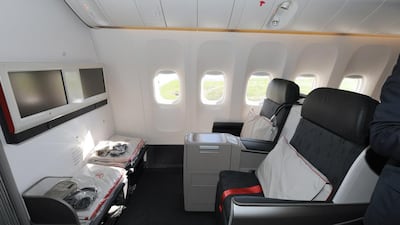 Business class seating on Turkish Airlines. Courtesy Turkish Airlines