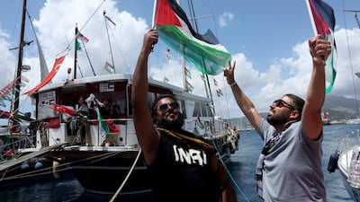 Activists from the Global Sumud Flotilla. Reuters