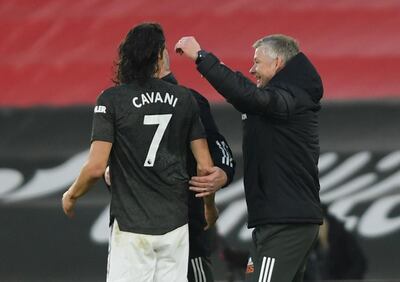 Manchester United and Ole Gunnar Solskjaer will be without Edinson Cavani. Reuters