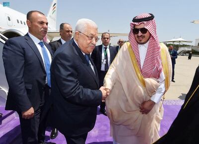 Palestinian President Mahmoud Abbas arriving at May's Arab League Summit in Jeddah, Saudi Arabia. Reuters