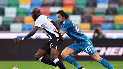 Seko Fofana of Udinese competes for the ball with Adrien Rabiot of Juventus. Getty