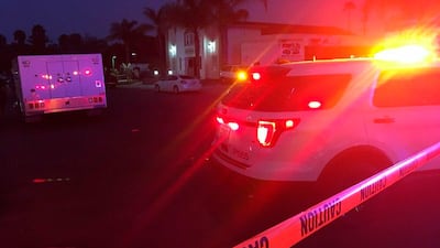 An arson investigation is underway at the Islamic Center of Escondido in Escondido, Calif., early Sunday, March 24, 2019. AP