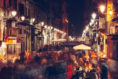 The busy streets of Palermo are lined with bars and restaurants. AddioPizzoTravel encourages visitors to use mafia-free venues. Getty