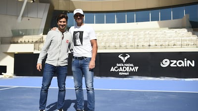 Rafa Nadal at the opening of his new academy in Kuwait City. Rafa Nadal Academy/Coco Dubreuil