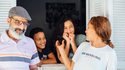 Makrem and Yathreb Hajri said they've had to economise on things like repairing their kitchen in order to ensure their children, Youssef, 12, and Mariem, 14, get a quality education. Erin Clare Brown for The National