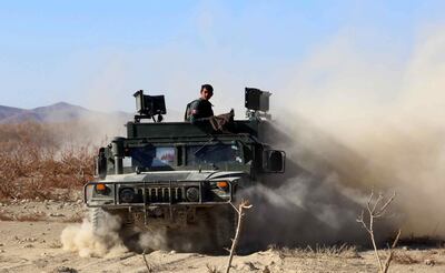 Afghan soldiers enroute to Shah Wali Kot district during an operation against Taliban militants, in Afghanistan’s Kandahar province on January 6, 2019. EPA
