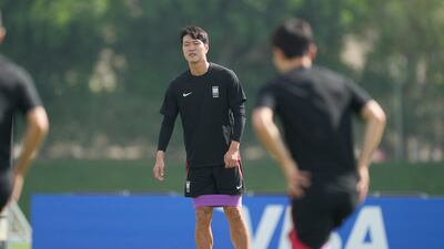 South Korea's Kim Young-gwon during training on Thursday. AP