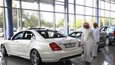 Mercedes-Benz hit record sales in the UAE last year with almost 6,000 cars sold in Dubai and the Northern Emirates. Ravindranath K / The National