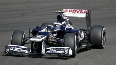 Williams Formula One test driver Valtteri Bottas of Finland drives during the first practice session of the Abu Dhabi Grand Prix.