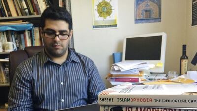 Khairuldeen Makhzoomi says he was unfairly removed from a flight at Los Angeles International Airport earlier this month because a fellow passenger was alarmed by an innocent conversation he was having in Arabic. Haven Daley / AP Photo