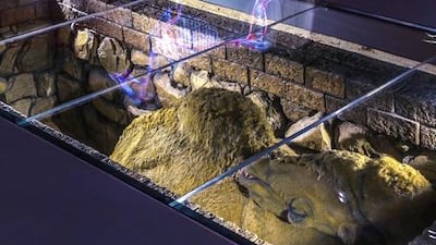 A demonstration of the ancient ‘baliya’ burial practice, which involved the immolation of camels and horses after their owner had died. Victor Besa for The National