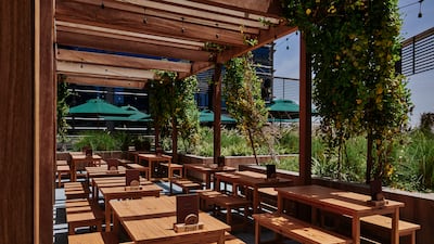 The restaurant at 25hours Hotel also offers garden seating. Photo: Ernst