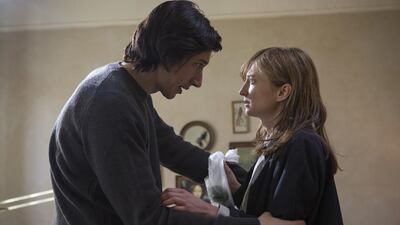 Adam Driver and Alba Rohrwacher in a scene from Hungry Hearts, screening at the 2014 Abu Dhabi Film Festival. Courtesy Abu Dhabi Film Festival