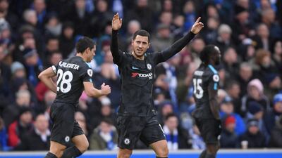 Left midfield: Eden Hazard (Chelsea) – A sparkling, superb display as he struck twice for a Chelsea team who had been short of goals recently. He was unstoppable. Mike Hewitt / Getty Images