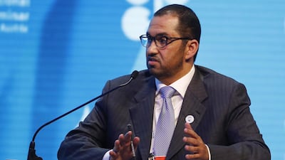Sultan Al Jaber, chief executive officer of ADNOC, gestures as he speaks during the opening day of the 7th OPEC international seminar in Vienna, Austria. Stefan Wermuth / Bloomberg