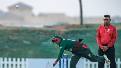 Aditya Shinde in action for Bangladesh.