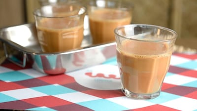 Traditional karak chai from Logma in Dubai. Courtesy Logma