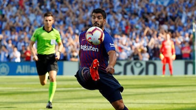 Barcelona's Luis Suarez in action. Reuters