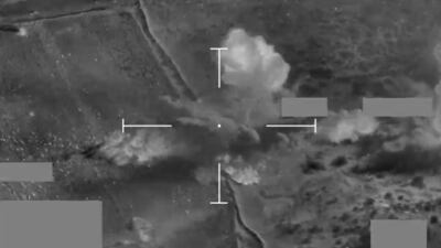 Footage from a British RAF Typhoon over Yemen during a targeted strike, when the UK had joined the US in attacking Houthi infrastructure. Photo: Ministry of Defence