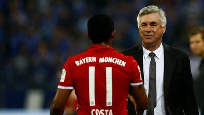 Carlo Ancelotti, right, of Bayern Munich, is the most successful manager of the modern Uefa Champions League era. Thilo Schmuelgen / Reuters