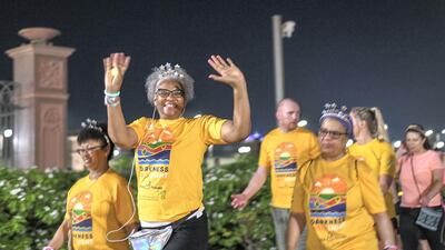This year 1,600 people took part in the Darkness into Light walk at Emirates Palace.