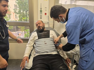 Hamdan Ballal in hospital in Hebron. Photo: Basel Adra / Instagram