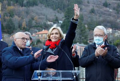 Centre-right candidate Valerie Pecresse promised to complain to media regulators about Mr Macron's unofficial campaigning. Reuters