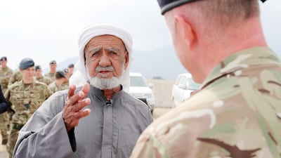 Mohamed Al Sereidi, an Emirati man, recounts how he saw Donnelly's plane come down when he was just a child. Pawan Singh / The National