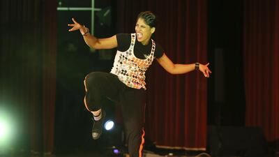 Sakita Kaushylani performs a dance during SmartIDOL at The Indian High School in Dubai. Sarah Dea / The National