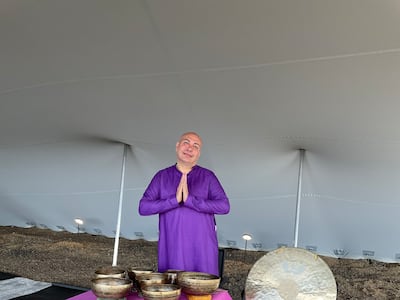 Chameul of Light, a Reiki master at Khaybar Volcano Camp. Mariam Nihal / The National